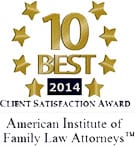 10 BEST 2014 | CLIENT SATISFACTION AWARD | American Institute Of Family Law Attorneys