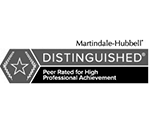 Distinguished | Martindale-Hubbell | Peer Rated For High Professional Achievement